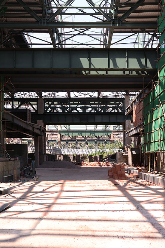 Main hall viewed from south in Chongqing Industrial Museum designed by WallaceLiu is under construction Main hall viewed from south in Chongqing Industrial Museum designed by WallaceLiu is under construction