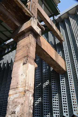 truss structure for perforated metal facade designed by WallaceLiu in Chongqing Industrial Museum